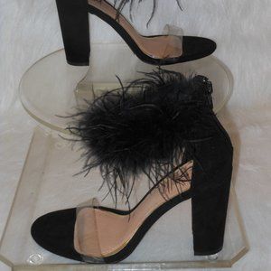 THE NUCOLLECTION BLACK HIGH HEEL SHOES SZE 7 MEDIUM